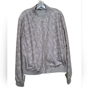 Zara Men's Tan Camouflage Bomber Jacket Sz Xlarge